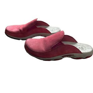 Merrell Sandas Womens 9 Mule Clog Vicenza Banner Red Leather Air Cushion Slip On